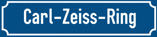 Straßenschild Carl-Zeiss-Ring