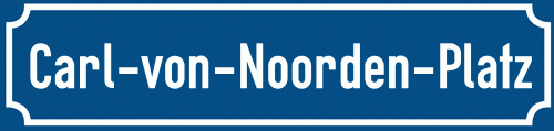 Straßenschild Carl-von-Noorden-Platz