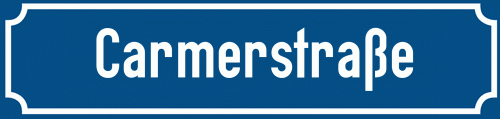 Straßenschild Carmerstraße zum kostenlosen Download