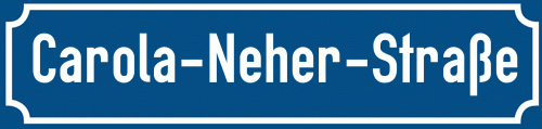 Straßenschild Carola-Neher-Straße