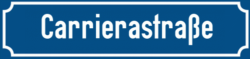 Straßenschild Carrierastraße