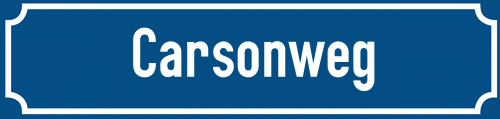Straßenschild Carsonweg