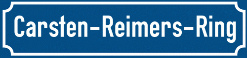 Straßenschild Carsten-Reimers-Ring