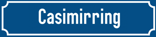 Straßenschild Casimirring