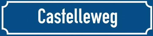 Straßenschild Castelleweg