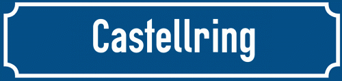 Straßenschild Castellring