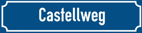 Straßenschild Castellweg zum kostenlosen Download