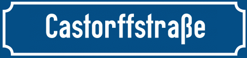 Straßenschild Castorffstraße