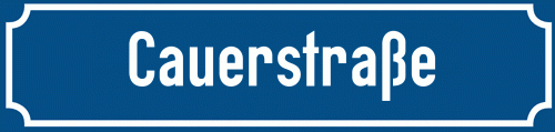 Straßenschild Cauerstraße