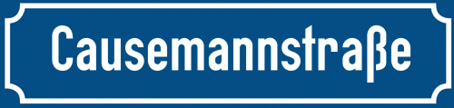 Straßenschild Causemannstraße