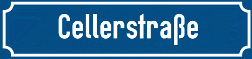 Straßenschild Cellerstraße zum kostenlosen Download
