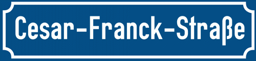 Straßenschild Cesar-Franck-Straße