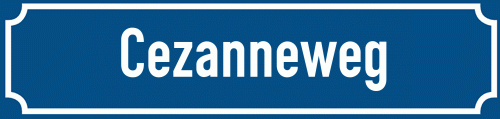 Straßenschild Cezanneweg zum kostenlosen Download