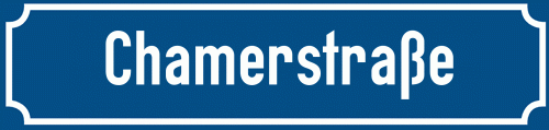 Straßenschild Chamerstraße