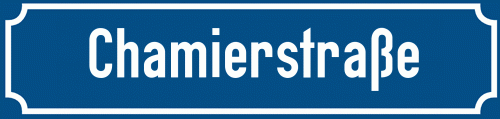 Straßenschild Chamierstraße