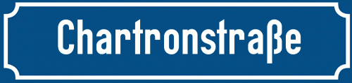 Straßenschild Chartronstraße