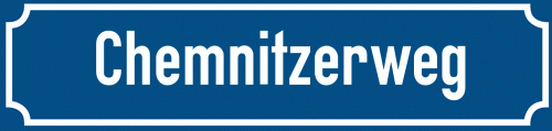 Straßenschild Chemnitzerweg