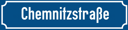 Straßenschild Chemnitzstraße