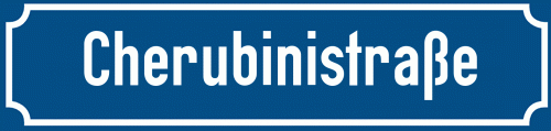 Straßenschild Cherubinistraße zum kostenlosen Download