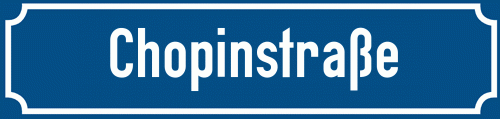 Straßenschild Chopinstraße zum kostenlosen Download
