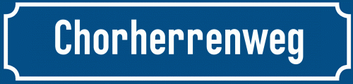 Straßenschild Chorherrenweg