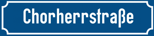 Straßenschild Chorherrstraße