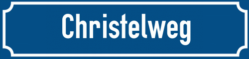 Straßenschild Christelweg