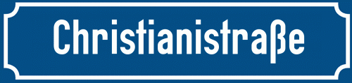 Straßenschild Christianistraße