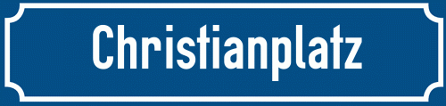 Straßenschild Christianplatz