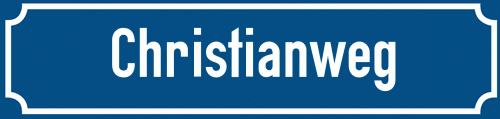 Straßenschild Christianweg