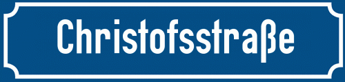 Straßenschild Christofsstraße