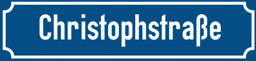 Straßenschild Christophstraße