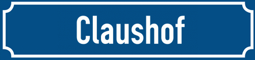 Straßenschild Claushof