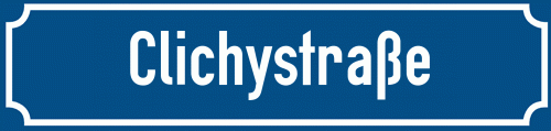 Straßenschild Clichystraße