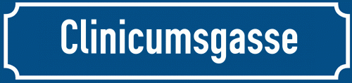 Straßenschild Clinicumsgasse