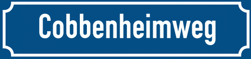 Straßenschild Cobbenheimweg