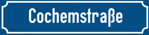 Straßenschild Cochemstraße