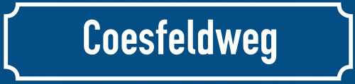 Straßenschild Coesfeldweg