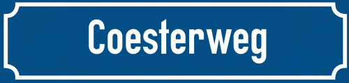 Straßenschild Coesterweg
