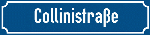 Straßenschild Collinistraße