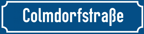 Straßenschild Colmdorfstraße zum kostenlosen Download