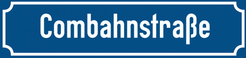 Straßenschild Combahnstraße