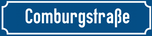Straßenschild Comburgstraße