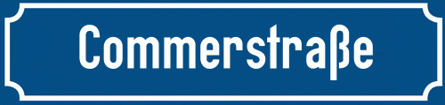 Straßenschild Commerstraße
