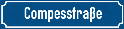 Straßenschild Compesstraße zum kostenlosen Download