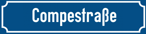 Straßenschild Compestraße