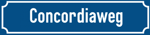 Straßenschild Concordiaweg