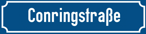 Straßenschild Conringstraße