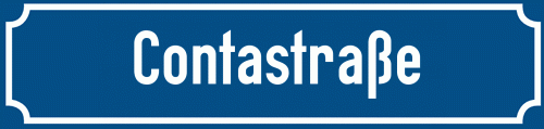 Straßenschild Contastraße zum kostenlosen Download