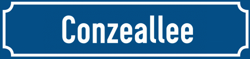 Straßenschild Conzeallee